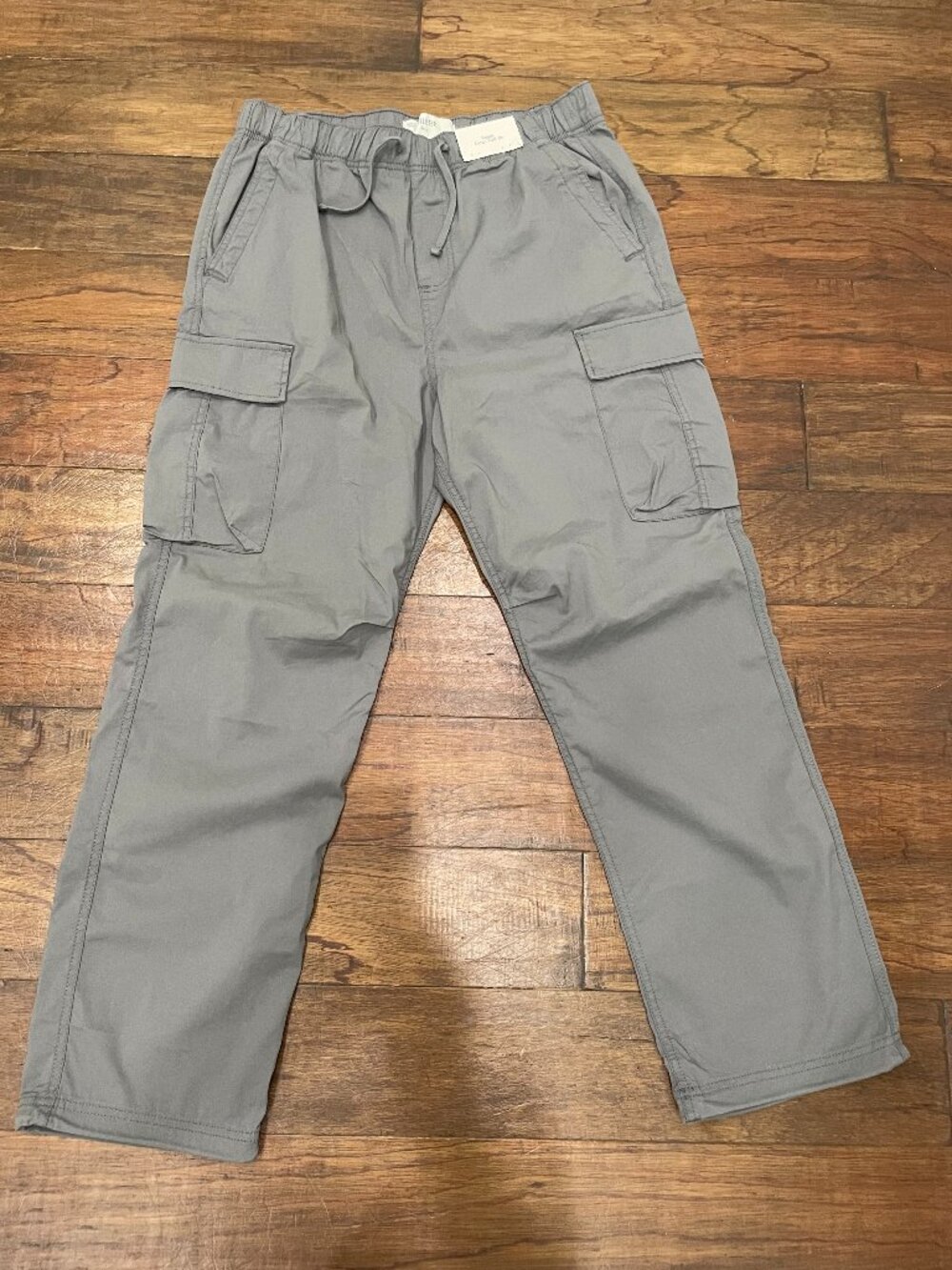 Hollister Baggy Cargo Pants Pull-On Gray Men’s Large NWT Streetwear